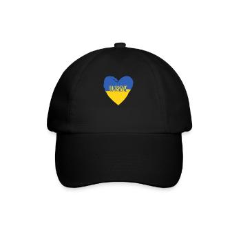 Stand with Ukraine Peace No War - Baseballkappe - Schwarz/Schwarz - Vorne