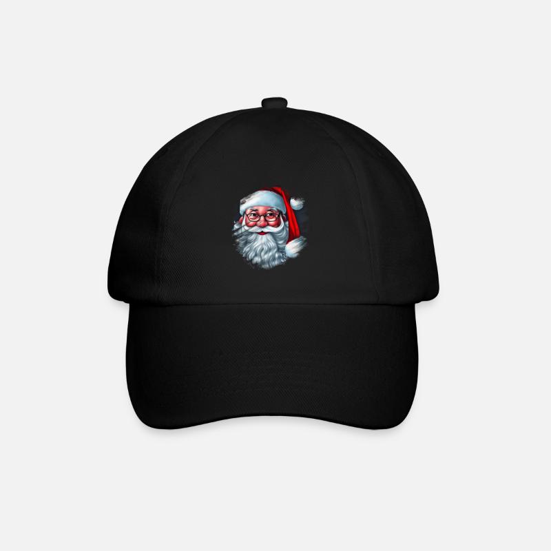 Santa - Baseballkappe - Schwarz/Schwarz