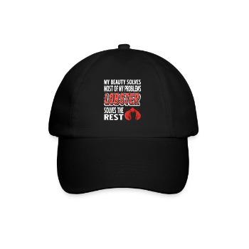 Most of my problems lobster - Baseball Cap - black/black - Front
