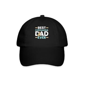 Best Chihuahua Dad Ever Dog Owner Puppy Lover Paw - Baseball Cap - black/black - Front