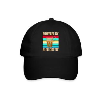 Powered by Iced Coffee - Baseball Cap - black/black - Front