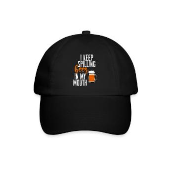 Je continue à renverser de la bière dans ma bouche 2 - Casquette classique - noir/noir - Devant