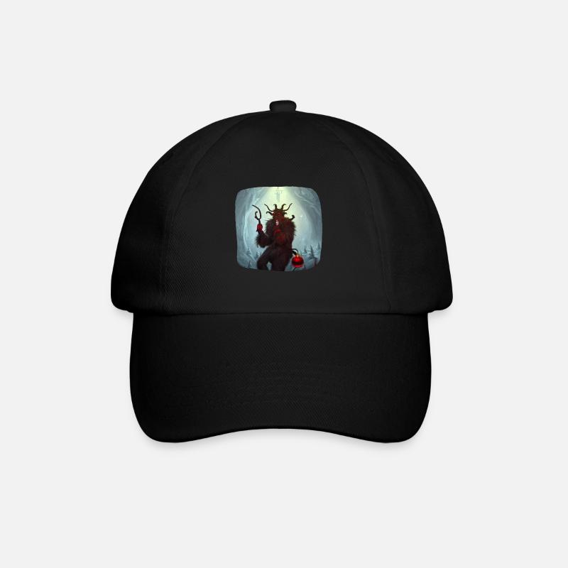 Böser Krampus - Baseballkappe - Schwarz/Schwarz