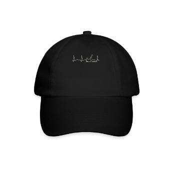 Mujer de gimnasio. Corazón. Amor. Ekg. Legumbres. - Casquette classique - noir/noir - Devant