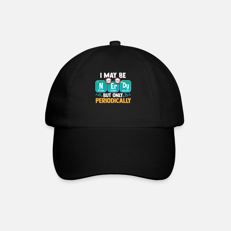 Nerd periodic table - Baseball Cap - black/black