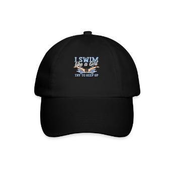 Schimmer Schwimmen Je nage comme une fille J’essaie de garder - Casquette classique - noir/noir - Devant