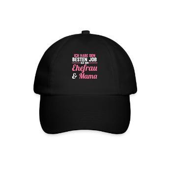 Mutter Mama - Baseballkappe - Schwarz/Schwarz - Vorne