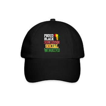 Africa Education I am a proud social worker - Baseball Cap - black/black - Front