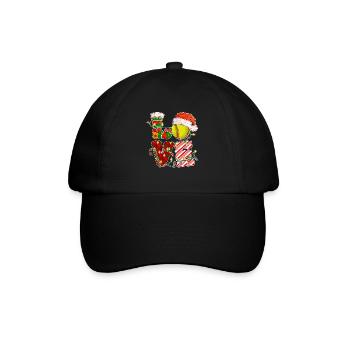 Softball Christmas Softball Player Xmas Party Gift - Baseballkappe - Schwarz/Schwarz - Vorne