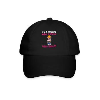 Je suis couvreur et maman rien ne me fait peur - Casquette classique - noir/noir - Devant