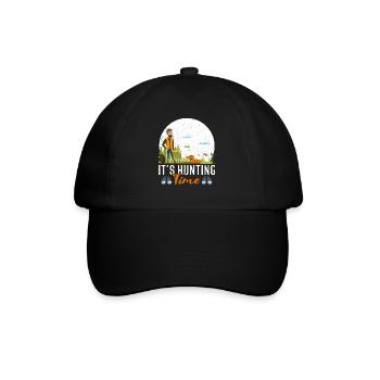 Temps de chasse amusant avec cor de chasse dans la nature - Casquette classique - noir/noir - Devant