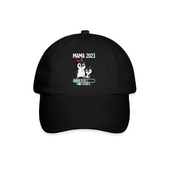 Werdende Mama 2023 - Baseballkappe - Schwarz/Schwarz - Vorne