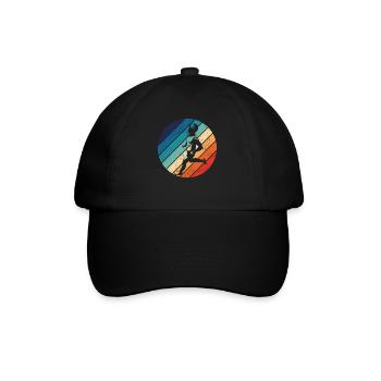 Coureur de course Semi-Marathon Rétro - Casquette classique - noir/noir - Devant