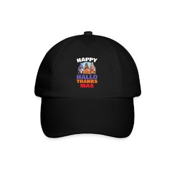 Happy Hallo Danke Mas Für Gnome Fan - Baseballkappe - Schwarz/Schwarz - Vorne