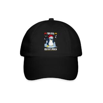 Egal Ich Geh Zocken Gaming Anti Weihnachts Shirt - Baseballkappe - Schwarz/Schwarz - Vorne