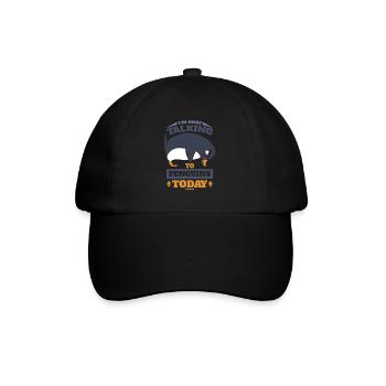 Je ne parle qu’aux pingouins aujourd’hui - Casquette classique - noir/noir - Devant
