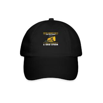 Fun skid steer loader for men - Baseball Cap - black/black - Front