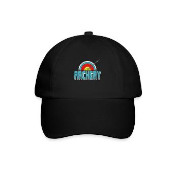 Archery with arrow and target - Baseball Cap - black/black - Front