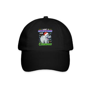 Je veux un hippotme pour Noël - Casquette classique - noir/noir - Devant