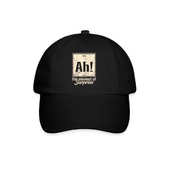 Laboratory Chemist Chemistry Profession Element Pun - Baseball Cap - black/black - Front