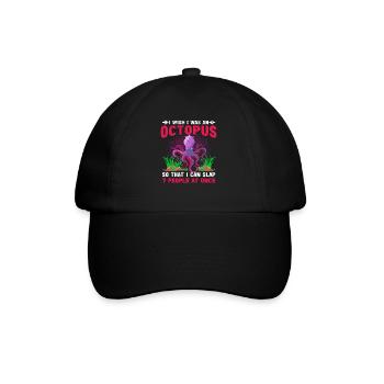 Octopus Octopus Sea Tentacle Octopus Octopus Octopus - Baseball Cap - black/black - Front
