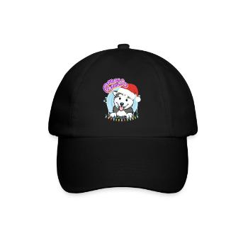 Merry Christmas Husky Puppy Christmas - Baseball Cap - black/black - Front