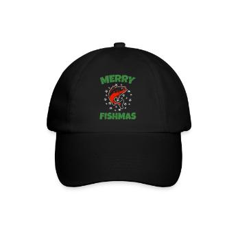 Joyeux Poissonnier Pêcheur Noël Crhistmas laids - Casquette classique - noir/noir - Devant