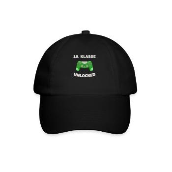 10. Klasse Gamer Deko Zocker Schule Kind Geschenk - Baseballkappe - Schwarz/Schwarz - Vorne