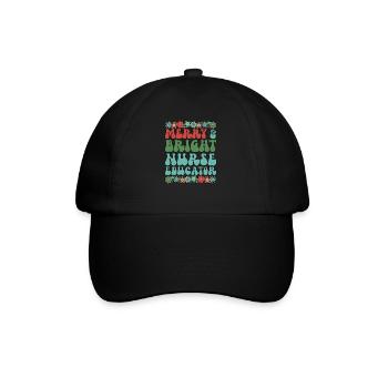 Infirmière enseignante Noël IA Formation en sciences infirmières Noël - Casquette classique - noir/noir - Devant