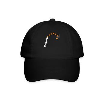 Basketball Geschenk für Basketballspieler - Baseballkappe - Schwarz/Schwarz - Vorne
