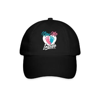The New Me Inside Pregnant Baby Inside Cute - Baseball Cap - black/black - Front