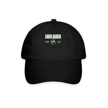 Saudi-arabien Fußball - Baseballkappe - Schwarz/Schwarz - Vorne