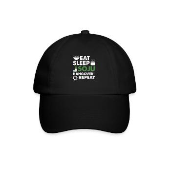 Eat Sleep Soju Hangover Repeat Boisson liqueur - Casquette classique - noir/noir - Devant