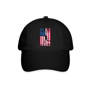 Flag Football USA Spieler amerikanische Flagge - Baseballkappe - Schwarz/Schwarz - Vorne
