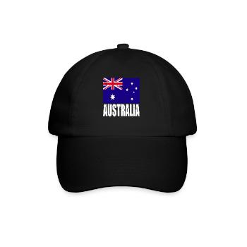 Australia Flag - Baseball Cap - black/black - Front