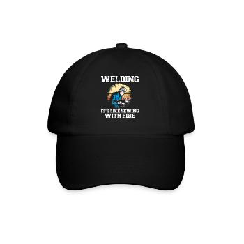 Welder Welding Vintage Retro - Baseballkappe - Schwarz/Schwarz - Vorne