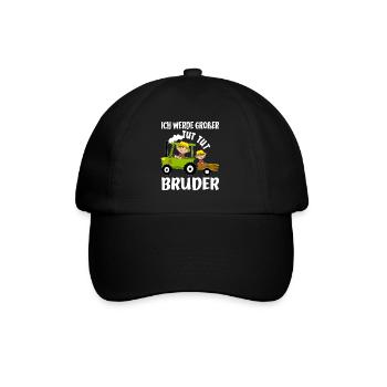 Ich Werde Großer Bruder Bauer & Traktor Idee - Baseballkappe - Schwarz/Schwarz - Vorne
