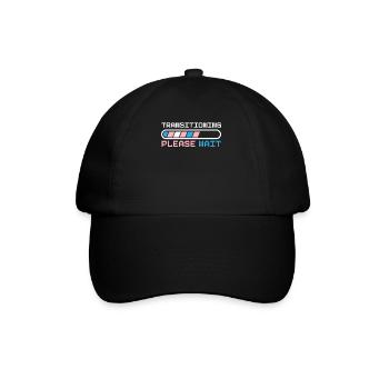 Transitioning Please Wait LGBTQ Pride Transgender - Baseball Cap - black/black - Front