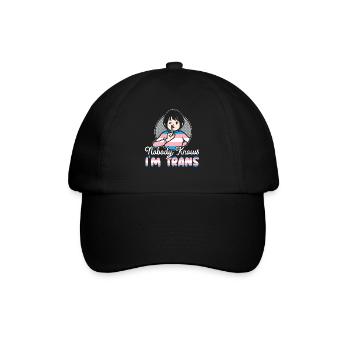 Niemand weiß, dass ich Trans LGBTQ Pride Transgender bin - Baseballkappe - Schwarz/Schwarz - Vorne