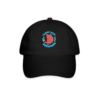 Bauchschmerzen �berlebende Magenschache Kinder Bau - Baseballkappe - Schwarz/Schwarz - Vorne