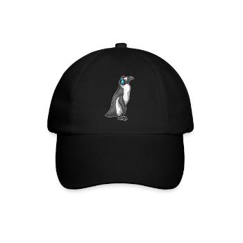 Musique casque Penguin - Casquette classique - noir/noir - Devant