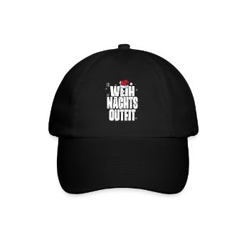Weihnachts-Outfit Partnerlook Weihnachten Familie - Baseballkappe - Schwarz/Schwarz - Vorne
