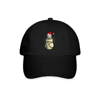 Baseball Snowman Baseball Player Baseball - Baseball Cap - black/black - Front