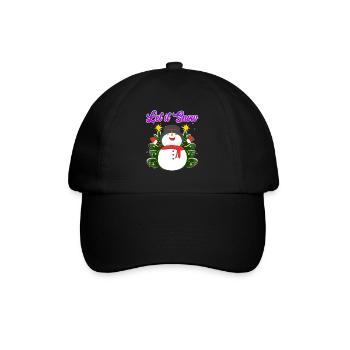 Let it Snow Snowman Noël - Casquette classique - noir/noir - Devant