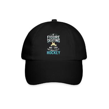 Eiskunstlauf Eisläufer Schlittschuhe Eislaufen - Baseballkappe - Schwarz/Schwarz - Vorne