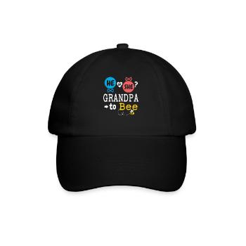 He or She Grandpa To Bee Gender Reveal Family - Baseball Cap - black/black - Front