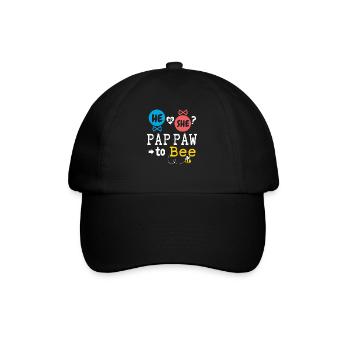 He or She Pap Paw To Bee Gender Reveal Family - Baseball Cap - black/black - Front
