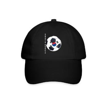 Corée du Sud Soccer Ball Drapeau sud-coréen - Casquette classique - noir/noir - Devant