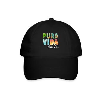 Pura Vida Costa Rica Perroquet Jungle Tropicale - Casquette classique - noir/noir - Devant