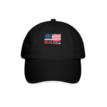 1776 Wir Das Volk Patriotisch Amerikanischer - Baseballkappe - Schwarz/Schwarz - Vorne